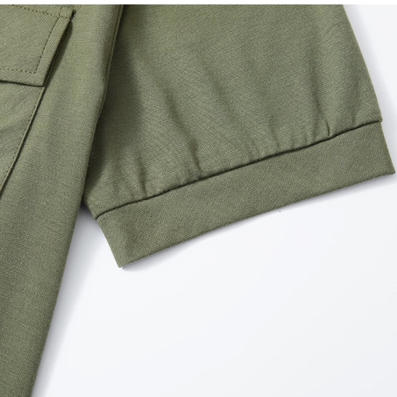 Women's Zip Up V Neck Short Sleeve Casual Tunic Shirt Flo - Picture 5 of 11